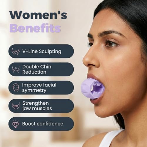 Image of Proberos Pro Jawline Exerciser Tool for Women, Men, Silicone Jaw Shaper for Jaw, Face, and Neck Exerciser and Toner with Lanyard and Box, Double Chin Reduction and Anti-Aging, 30-120LBS