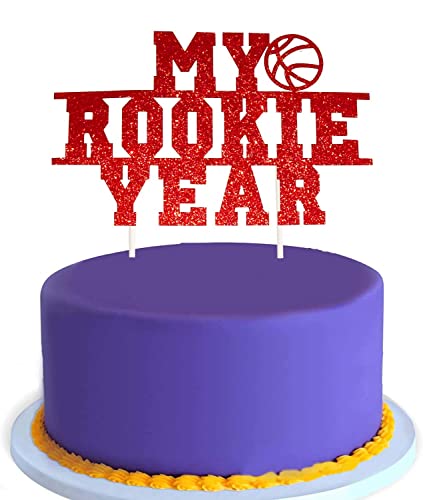 My Rookie Year Basketball Cake Topper, Rookie Of The Year Basketball Cake Topper For Basketball Theme Birthday Party Cake Decorations #TOP1