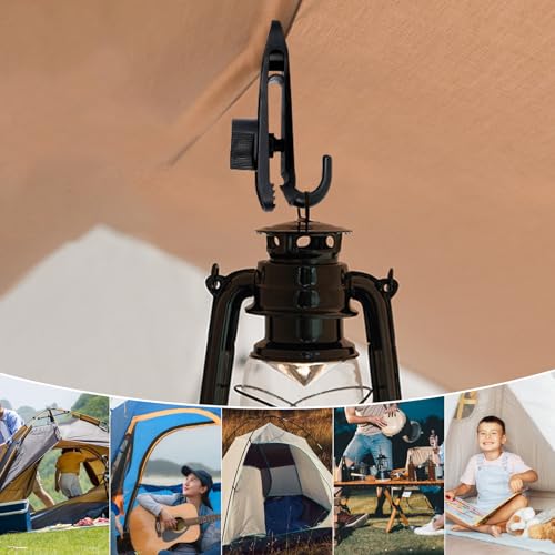 Jortmrd 30 Stück Tarp Clips Set, Zeltplane Clips Planenbefestigung, 10 Planenclips+10 Zelt Bungees Schnüre + 10 Karabiner Clips, Heavy Duty Tarp Clips für Zelte, Picknick, Camping Im Freien