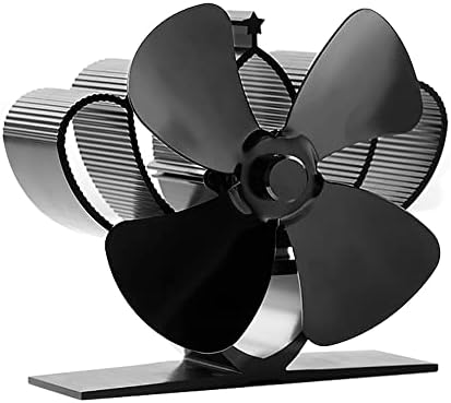 Mini Stove Fan 4 Blade Stove Fan Heat Powered Fan, Silent Operation/Eco Friendly/Efficient Heat Distribution for Wood/Log Burner/Fireplace