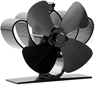Mini Stove Fan 4 Blade Stove Fan Heat Powered Fan, Silent Operation/Eco Friendly/Efficient Heat Distribution for Wood/Log Burner/Fireplace