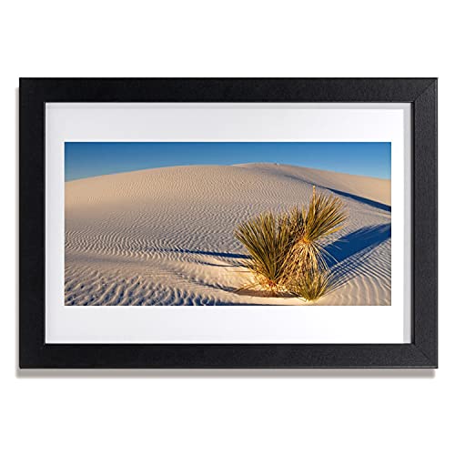 Affiche encadrée 30x20 cm avec cadre en MDF paysage du désert pour salon