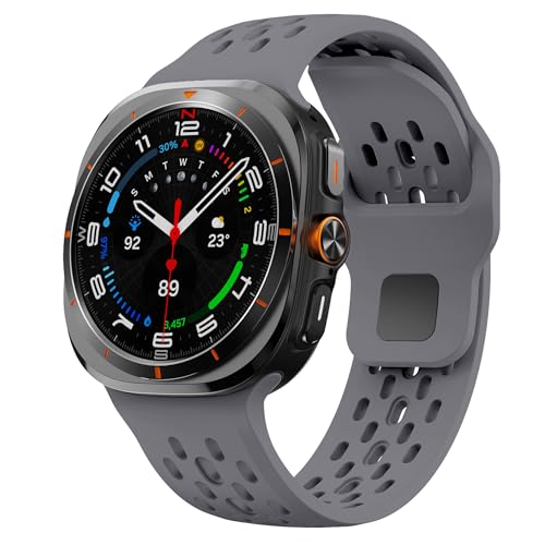Image of Compatible with Samsung Galaxy Watch Ultra Strap 47mm Silicone Sport Breathable Bands for Galaxy Watch Ultra 2025 2024 Men Women