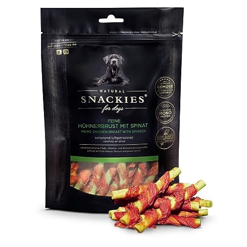 SNACKIES Schnupperset 3er Pack (à 170/180g) Ente/Rote Beete, Ente/Kohlrabi, Huhn/Spinat - Premium Snacks für Hunde ohne Zusatz von Getreide, Zucker, Farb-, Aroma- und Konservierungsstoffe