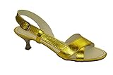  Hogan Sandaletten Sandalen Slingbacks Schuhe Gelb Metallic (36 EU)
