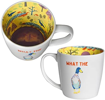 Two Up Two Down Mug ~ Ceramic Tea/Coffee ~ Inside Out Mug - for 'Fox' Sake