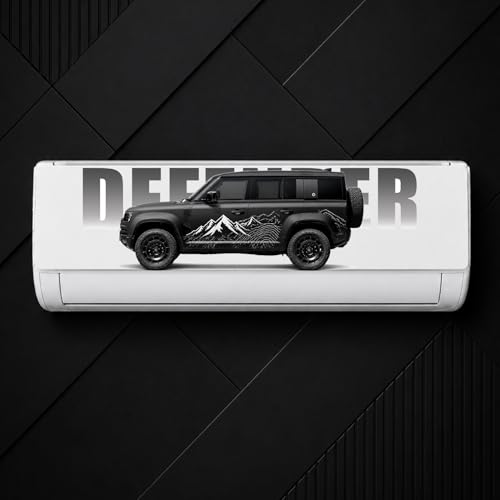 Image of Trending Porschhe 911 Racing AC Sticker, Air Conditioner Premium Vinyl, HD Gloss Finish, 24 Inches, for AC, Wall, Door, Glass (Black Defender)