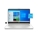 2021 Newest HP 14' FHD Computer Laptop 11th Intel Core I3-1115G4 8GB DDR4 RAM 256GB Pcle SSD 802.11ac, Bluetooth, HD Webcam, HD Audio, USB 3.1-C, HDMI, Windows 10 S + GOLDOXIS Card