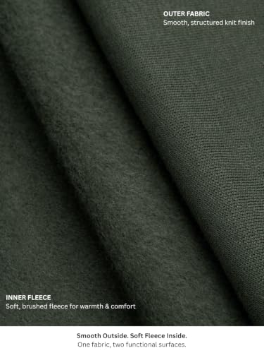 Image of Alan Jones Clothing Men's Regular Fit Mid Rise Fleece Jogger Regular Pants For Winterwear