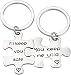 HXR Porte-clés maison 2pcs Keychain Couples Cadeau Creative Creative et Adorable Puzzle Pipe Couple Deux Anneaux de clés assortis pour Petite amie Boyfriend Jour Anniversaire Cadeaux d'anniversaire Po