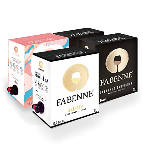 Fabenne Kit 2 Unidades Vinho Tinto Cabernet Sauvignon, 1 Unidade Vinho Branco Moscato e 1 Unidade Vi