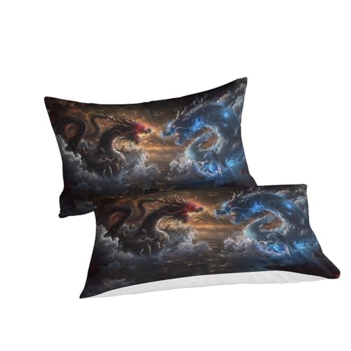 Housse de couette dragon 3D en microfibre super douce parure de lit de qualité - 3