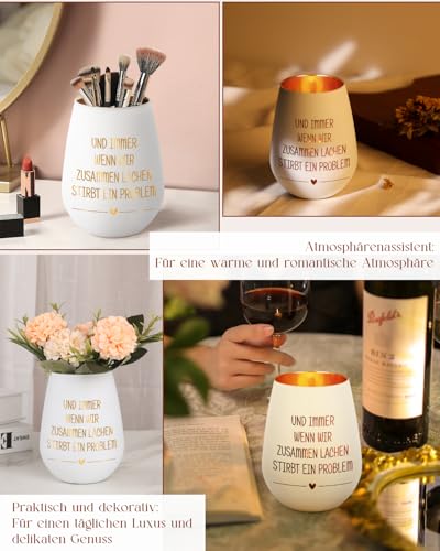 Blumuze Geschenke für Freundin Frauen, Windlicht Aus Glas Teelichthalter Beste Freundin Geschenke, Beste Freundin Geburtstagsgeschenk,Geburtstag Geschenk für Freundinnen,Freundschaft Geschenk