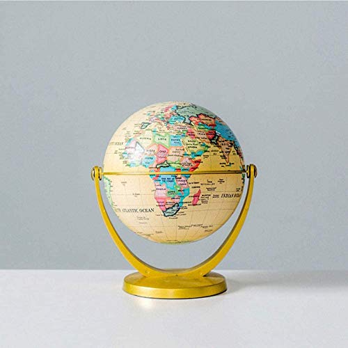 FHISD Mapa del Mundo Antiguo Globo de plástico Geografía Globo Vintage Inglés...