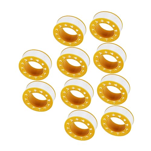 SEWOART Sealant Tape 10 Rolls Thread Seal Tape Caulking Tape Industrial Grade Waterproof Yellow for Faucets Valves Hoses