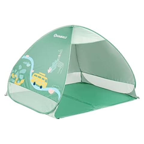 Badabulle Strandmuschel Safari mit UV-Schutz 50+, Strandzelt mit Pop-Up-System, 125 x 100 x 85 cm Cover