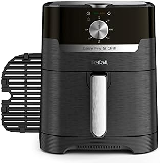 Tefal EasyFry Classic 2-in-1 Air Fryer and Grill 4.2 Litre Capacity 8 Programs Black EY501, 1400W
