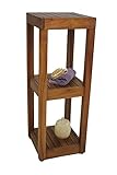 The ORIGINAL SULA Square Three Tier Teak Bath Stand