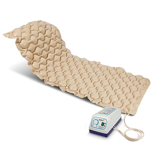 Pulox Colchón Antidecúbito - Sistema de Soporte Completo con Bomba - Colchón de Presión Alternante con compresor