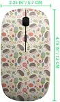 2.4GHz USB Wireless Mouse, Forest Hedgehogs Pattern, Ergonomic Slim Computer Mice for Kids