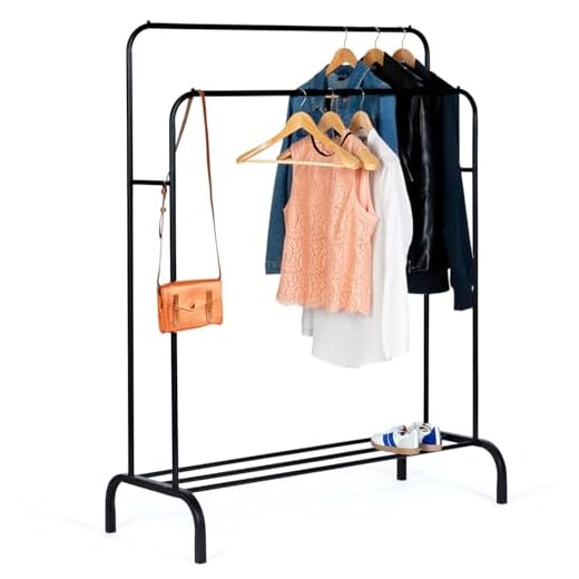 IDMarket - Portant vêtements double PETER penderie XXL, Pour Manteau