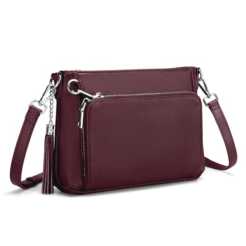 Petit sac à bandoulière en cuir véritable pour femme stylé et sûr