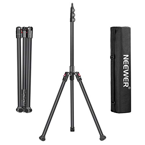 Neewer 78.7 Inches/200CM Photography Tripod Light Stand, Foldable and Adjustable, Aluminium Alloy, for Photo Studio Cameras, Lights, Softboxes, Umbrellas and More, Carrying Case Included