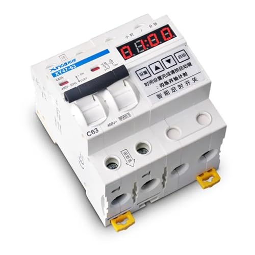 Disyuntor de 63 A 12000 W MCB magnetot&eacute;rmico con cuenta atr&aacute;s programable hasta 99 horas 3