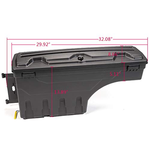 Replacement For Dodge Ram 1500 2500 3500 2002-2018 Lockable Storage Box Case Truck Bed Toolbox Rear Left Driver Side #TOP1