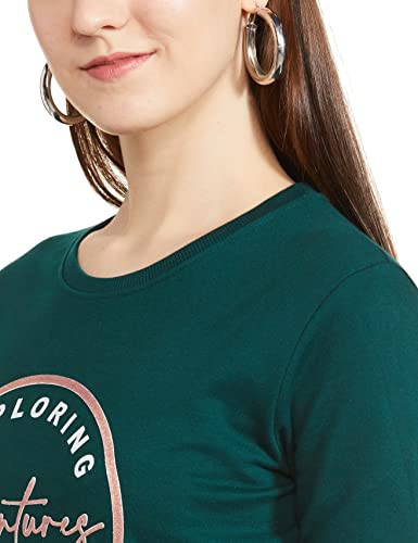 Image of Max Cotton Women Printed Round Neck Crew Neck Sweatshirt