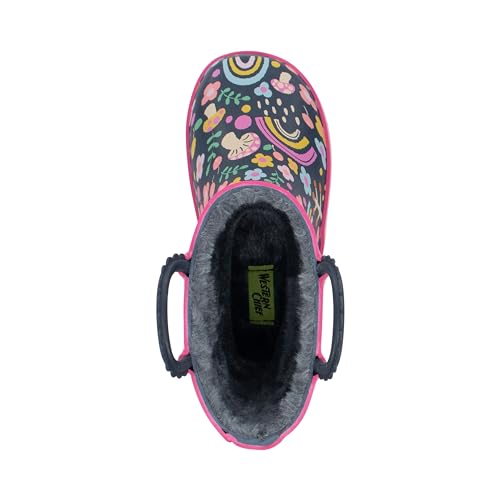 Image of Western Chief Kids Ladybug Rain Boot(Toddler /Little Kid /Big Kid) | Built for outdoor play, pull-on loops for self-dressing, comfort EVA insole, rubber traction outsole, toddler to big kid size