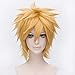 Produktbild Ktip Up Naruto Uzumaki Cosplay Perücken Golden Short Fluffy Shaggy Layered Hitzebeständige synthetische Haare Anime Kostüm Perücke + Perücke Cap