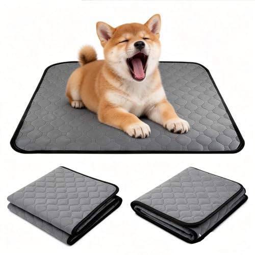 Vninkul Lot de 2 Tapis Éducateur pour Chien Lavable Réutilisable, Ultra Absorbant et Anti-Fuites, Tapis Absorbant Chien, Tapis de Propreté pour Chiots,...