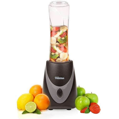 Tristar Smoothie Maker - Gobelet de 500ml - Blender to go - Lames en acier inoxydable - avec couvercle - Pièces résistant au lave-vaisselle - BL-4485