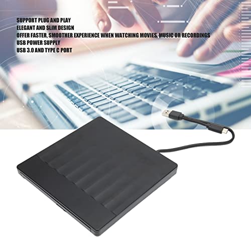 Lecteur optique de CD DVD ROM USB 3.0 Type C portable pour PC et Linux - 6