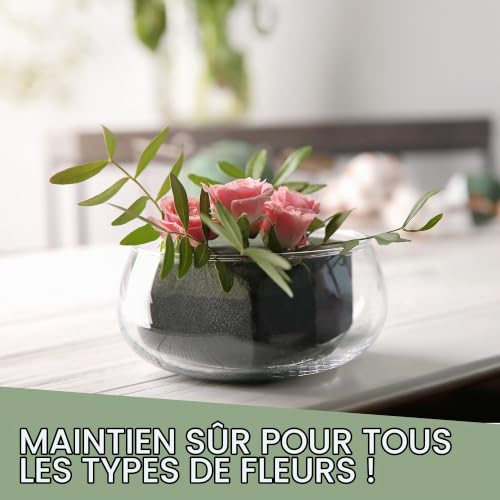 LaGreen Mousse Florale, Lot de 3 - Mousse Florale pour Fleurs fraîches, Fleurs séchées, compositions Florales et couronnes de l'Avent - 20 x 10 x 7 cm (Gris) – vue 2
