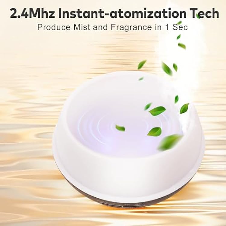 Essential Oil Diffuser for Home: 500ml Oil Diffuser 7 Colors Light Aroma Diffuser with Remote Control for Home, Office, Bedroom, Childs Room Brown
