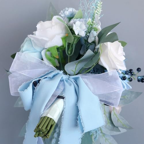 Bouquet de mariage pour mariée au design romantique haut de gamme - 5