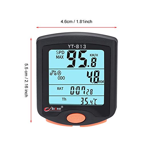 Bike Computer, Outdoor Cycling Waterproof Bike Odometer Multifunction Riding Bicycle Computer(Wired) #TOP20
