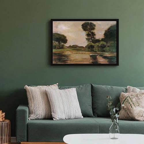 Toile Lonely Tree Sun Mondrian cadre premium pour salon - 6