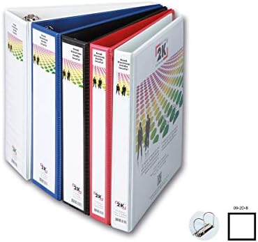 2K 09-2D-B Klasör A4 PVC/Plastik Tanıtım/Sunum/Prezentasyon/Arşiv Dosyası 9 cm. Sırt 2 Halka D Mekanizma Kutu İçin 6 Adet, Beyaz - Görsel 4
