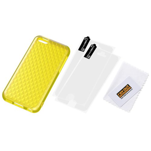 レイ・アウト iPhone5c ケース キラキラ・ソフトジャケット ラメイエロー RT-P6C7/Y
