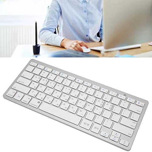 Mini clavier sans fil fin 78 touches blanc pour ordinateur portable et tablette iOS coréen