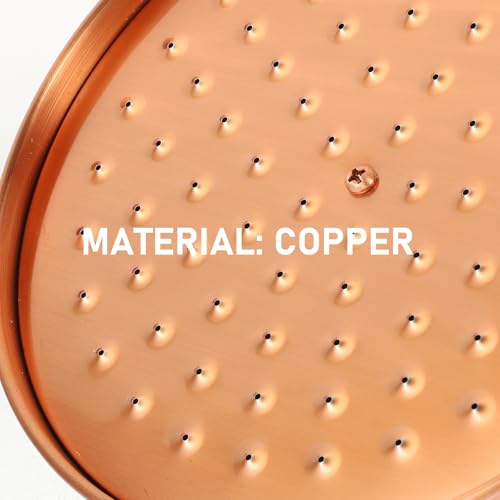 Angoily Duschkopf, Kupfer, Deckenduschkopf, rund, Niederschlag, Duschkopf, Sprühdüse, für Badezimmer, Dusche, Bewässerung, Rot