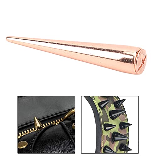 Punk Cone Spikes Studs, Punk Cone Spikes 10x55mm 5 Peças Ouro Rosa Estilo Punk para Coleiras de Cach