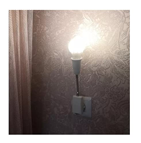 Haste Flexível Soquete Lâmpada E27 Adaptador Tomada 20 Cm