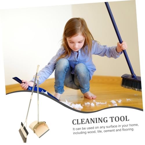 TOYZFRIENDY Besen Kehrschaufel Set mit Langem Griff Weiche Borsten für Effektive Haarreinigung Kompakt und Platzsparend mit Aufhängeloch für Einfache Wandlagerung für Haushalt und – Bild 5