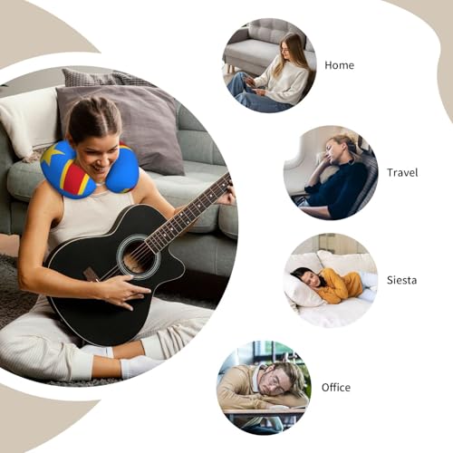 Almohada de viaje espuma viscoelástica tamaño mediano miniatura 7