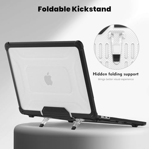 Carcasa MacBook Pro 13 rígida transparente TECHGEAR con soporte A2338 A2289 6