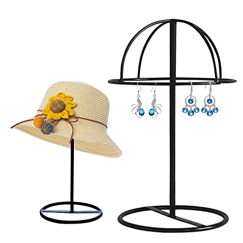 Metall-Perückenständer, Hutständer, Hutständer, 30,5 cm, stabiler, stabiler Perückenkopfhalter, freistehender, langlebiger Huthalter, Aufbewahrungsständer, Halterung für Schaufensterpuppenkopf Cover